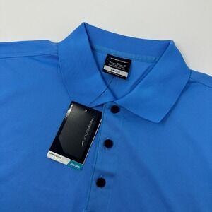 NEW Nike Golf Dri-Fit Polo Shirt Mens Medium Blue Short Sleeve UV Protective NWT
